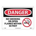 Nmc Danger No Smoking Sign, D673RB D673RB