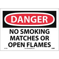 Nmc Danger No Smoking Matches Or Open Flames Sign, D217PB D217PB