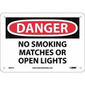 Nmc Danger No Smoking Matches Or Open Flames Sign, D457A D457A