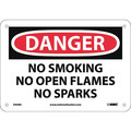 Nmc Danger No Smoking No Open Flames No Sparks Sign, D458A D458A