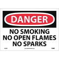 Nmc Danger No Smoking No Open Flames No Sparks Sign, D458PB D458PB