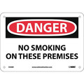Nmc Danger No Smoking On These Premises Sign, D308R D308R
