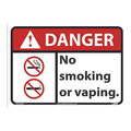 Nmc Danger No Smoking Or Vaping Sign, DGA94PB DGA94PB