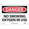 Nmc Danger No Smoking Oxygen In Use Sign, D99R D99R
