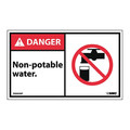 Nmc Danger Non-Potable Water Label, Pk5 DGA5AP