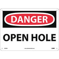 Nmc Danger Open Hole Sign, D459AB D459AB