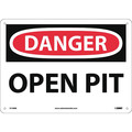 Nmc Danger Open Pit Sign, D109RB D109RB