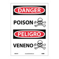 Nmc Danger Poison Sign - Bilingual, ESD691PB ESD691PB