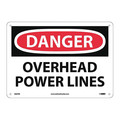 Nmc Danger Overhead Power Lines Sign, D667RB D667RB