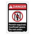 Nmc Danger Permit Required Confined Space Do Not Enter Sign, DGA9P DGA9P