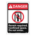 Nmc Danger Permit Required Confined Space Do Not Enter Sign, DGA9PB DGA9PB