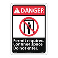 Nmc Danger Permit Required Confined Space Do Not Enter Sign, DGA9RB DGA9RB