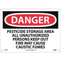 Nmc Danger Pesticide Storage Area Keep Out Sign, D598AB D598AB