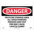 Nmc Danger Pesticide Storage Area Keep Out Sign, D598PB D598PB