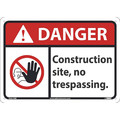 Nmc Danger, Construction Site No Trespassing DGA79RB