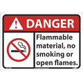 Nmc Danger, Flammable Material No Smoking Or Open Flames, DGA70PB DGA70PB