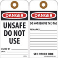 Nmc Danger Unsafe Do Not Use Signed By___ Date___Tag, Pk25 RPT34G