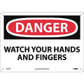 Nmc Danger Watch Your Hands And Fingers Sign D621RB