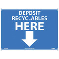 Nmc Deposit Recyclables Here Sign, ENV32RB ENV32RB