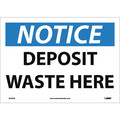 Nmc Deposit Waste Here Sign, N255PB N255PB