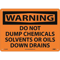 Nmc Do Not Dump Chemicals Solv.. Sign, W416RB W416RB
