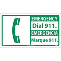 Nmc Emergency Dial 911 Sign - Bilingual, SFA3P SFA3P