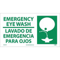 Nmc Emergency Eye Wash Sign - Bilingual, SPSA173P SPSA173P