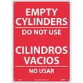 Nmc Empty Cylinders Do Not Use Sign - Bilingual, M745AB M745AB