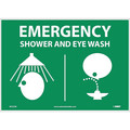 Nmc Emergency Shower And Eye Wash Sign, M752PB M752PB