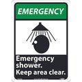 Nmc Emergency Shower Keep Area Clear Sign EGA2AB