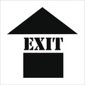 Nmc Exit With Up Arrow Plant Marking Stencil PMS209