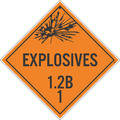 Nmc Explosives 1.2B 1 Dot Placard Sign, Material: Adhesive Backed Vinyl DL90P