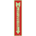 Nmc Extinguisher Sign - Bilingual, 18 in Height, 4 in Width, Glow Polyester GL175P