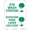 Nmc Eye Wash Station Sign - Bilingual, M736AB M736AB