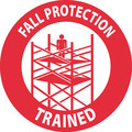 Nmc Fall Protection Trained Hard Hat Emblem, Pk25, Material: Pressure Sensitive Vinyl HH115