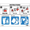 Nmc Fire Extinguisher Instructions Sign, Pk100 PCIABC
