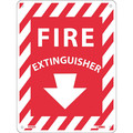 Nmc Fire Extinguisher Sign, 12 in Height, 9 in Width, Rigid Plastic FXPSER