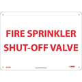 Nmc Fire Sprinkler Shut-Off Valve Sign M160AB