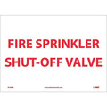 Nmc Fire Sprinkler Shut-Off Valve Sign M160PB
