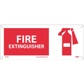 Nmc Fire Extinguisher Sign, 7 in Height, 17 in Width, Rigid Plastic SA121R