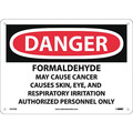 Nmc Sign, Formaldehyde Irritant And Po, 10 in Height, 14 in Width, Rigid Plastic D537RB