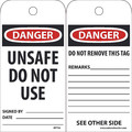Nmc Danger Unsafe Do Not Use Signed By___ Date___Tag, Pk25 RPT34