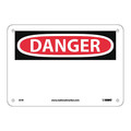 Nmc Danger Sign, 10" W, 7" H, English, Plastic, White, Sign Shape: Rectangle D1R