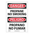 Nmc Danger Propane No Smoking Sign - Bilingual, ESD667PB ESD667PB