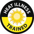 Nmc Heat Illness Trained Hard Hat Label, Pk25, Material: Pressure Sensitive Vinyl .002 HH122