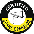 Nmc CERTIFIED CRANE OPERATOR, GRAPHIC, 2"DIA, Pk25 HH105