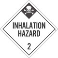 Nmc Inhalation Hazard 2 Dot Placard Sign, Pk100, Material: Unrippable Vinyl DL105UV100