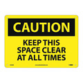 Nmc Keep This Space Clear At All Times Sign, C543AB C543AB