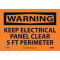 Nmc Keep Electrical Panel Clear 5Ft Sign, W410P W410P