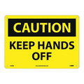 Nmc Keep Hands Off Sign, 10 in Height, 14 in Width, Rigid Plastic C538RB